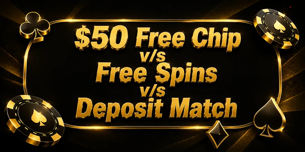 $50 Free Chip v/s Free Spins v/s Deposit Match