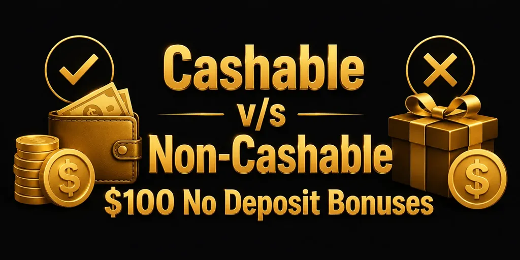 Cashable v/s Non-Cashable $100 No Deposit Bonuses