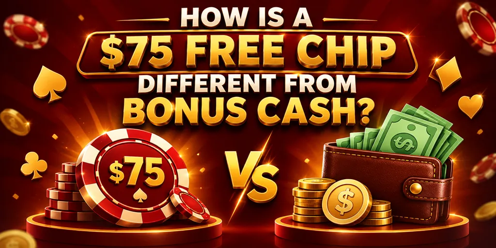 How Is A $75 Free Chip Different From Bonus Cash?