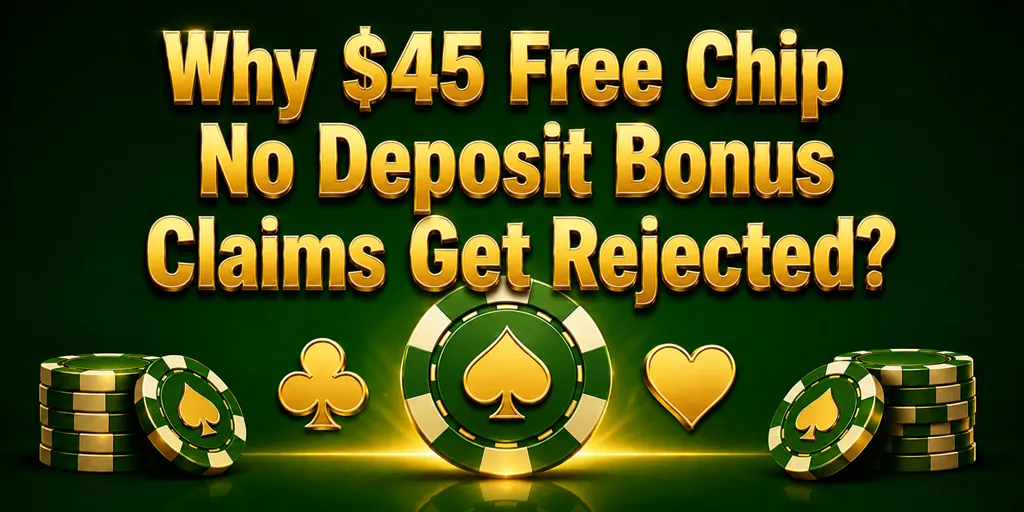 Why $45 Free Chip No Deposit Bonus Claims Get Rejected?